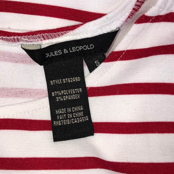 Jules & Leopold size small red striped shirt top - Picture 4 of 5
